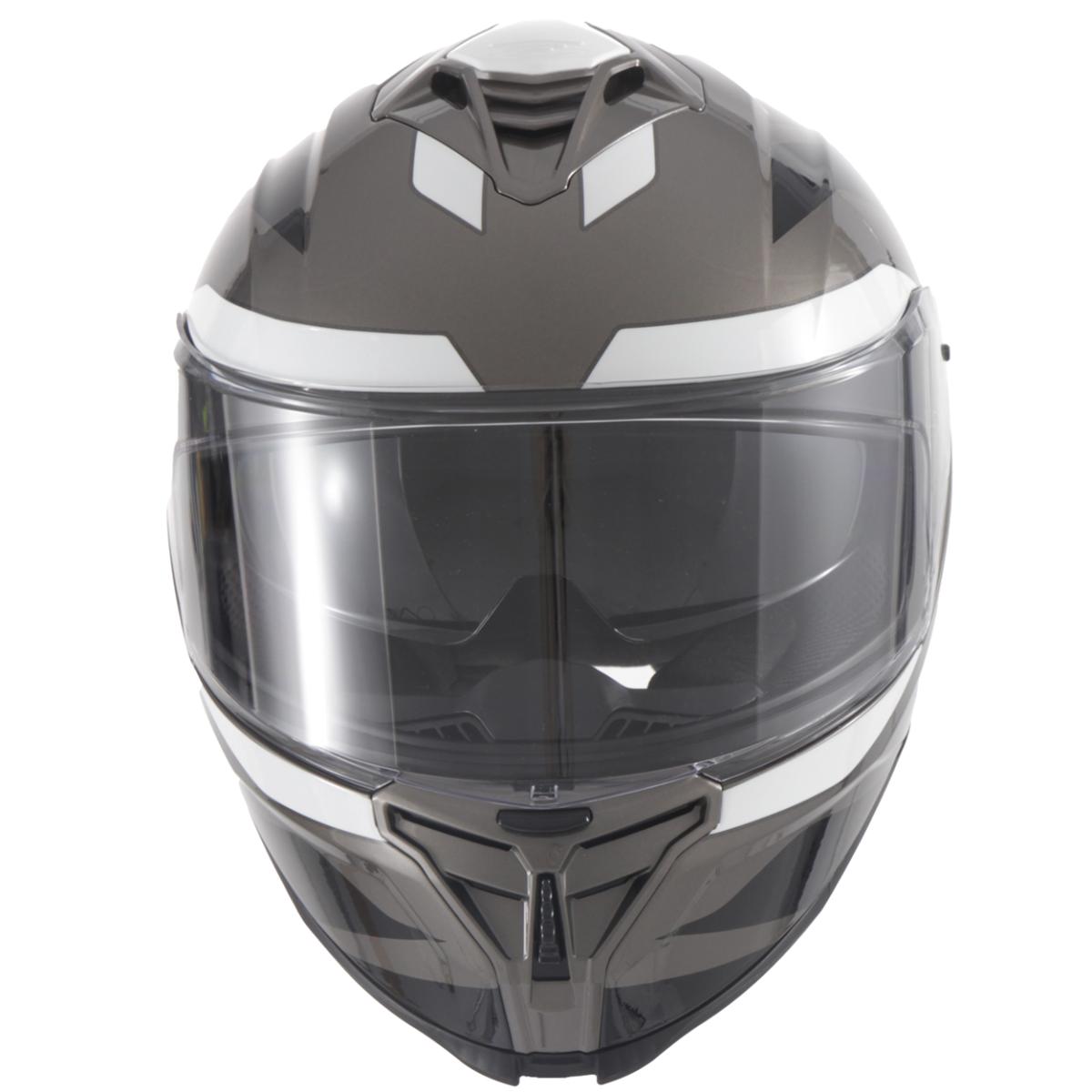 Casco Moto Integral Vito Presto Visera Solar Gris/Negro Brillante - URA Moto