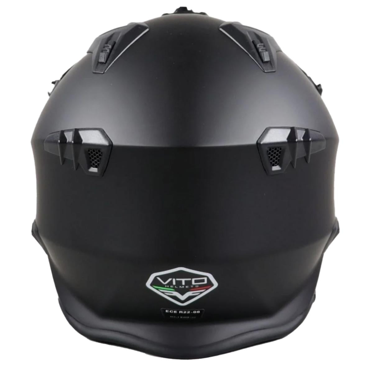 Casco Moto Jet/Integral Vito Bruzano Negro Mate con Visera - URA Moto