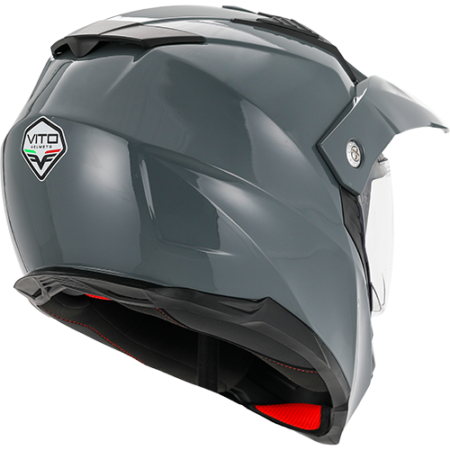 Casco Moto Vito Touring Molino Visera Solar Nardo Gris - URA Moto