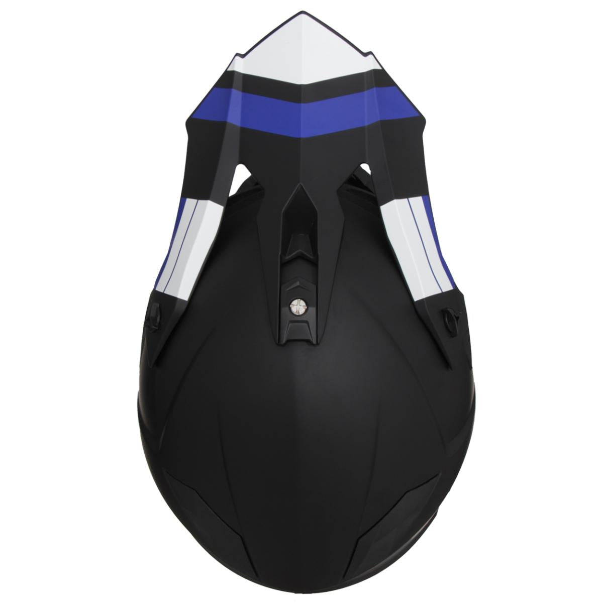 Casco Moto Vito Offroad Tiboli Negro-Azul-Blanco Mate - URA Moto