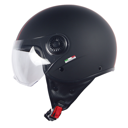 Casco Moto Abierto Jet Vito Loreto Fashion Negro Mate Moda - URA Moto