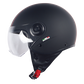 Casco Moto Abierto Jet Vito Loreto Fashion Negro Mate Moda - URA Moto