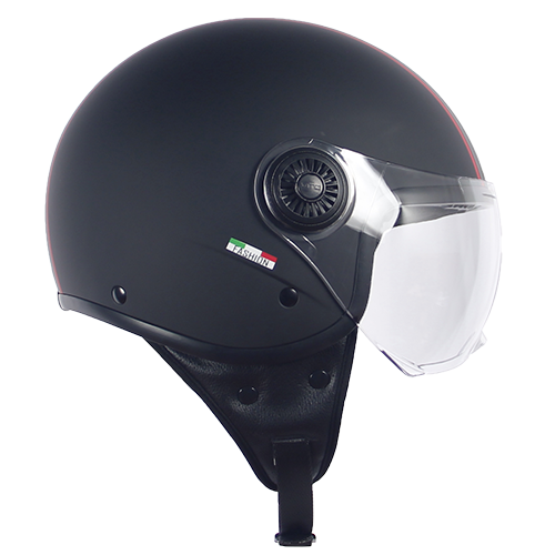Casco Moto Abierto Jet Vito Loreto Fashion Negro Mate Moda - URA Moto