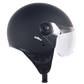 Casco Moto Abierto Jet Vito Loreto Fashion Negro Mate Moda - URA Moto