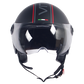 Casco Moto Abierto Jet Vito Loreto Fashion Negro Mate Moda - URA Moto