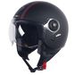 Casco Moto Abierto Jet Vito Loreto Fashion Negro Mate Moda - URA Moto