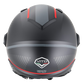 Casco Moto Abierto Jet Vito Labori Doble Visor Negro Rojo