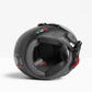 Casco Moto Abierto Jet Vito Lavori Doble Visor Negro Mate Fashion