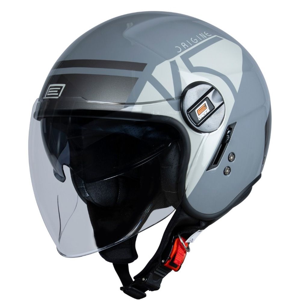 Casco Moto Jet Origine ALPHA V5 COOL GREY GLOSS (ECE2206) - URA Moto