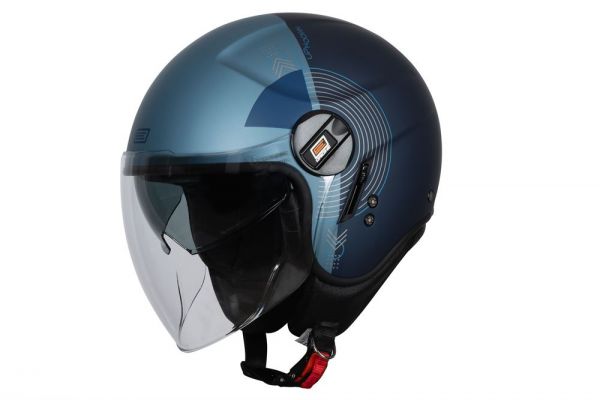Casco Origine Alpha Upndown Azul Mate ECE 22.06 - Jet Modular con Visera Solar