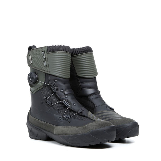 Bota Moto Touring TCX Infinity 3 MID WP Black/Military-Green - URA Moto