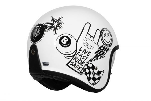 Casco Jet Origine Spirit Sticky White Gloss ECE 22.06 | Gafa Solar Vintage