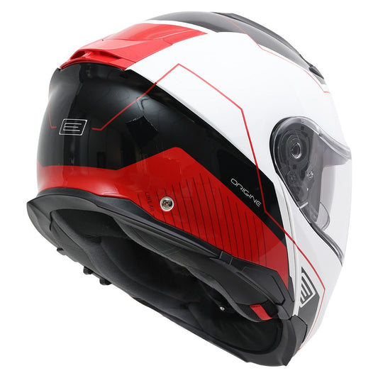 Casco Moto Modular Origine LOGIC LINEAR FLUO RED RED WHITE GLOSS (ECE22.06) - URA Moto