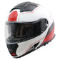 Casco Moto Modular Origine LOGIC LINEAR FLUO RED RED WHITE GLOSS (ECE22.06) - URA Moto
