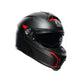 Casco Moto Modular AGV E2206 MULTI MPLK FREQUENCY MATT GUNMETAL/RED - URA Moto