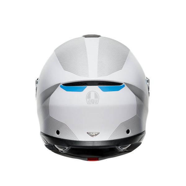 Casco Modular AGV Tourmodular E2206 Multi MPLK Frequency Light Grey/Blue - Homologado ECE 22.06 - URA Moto
