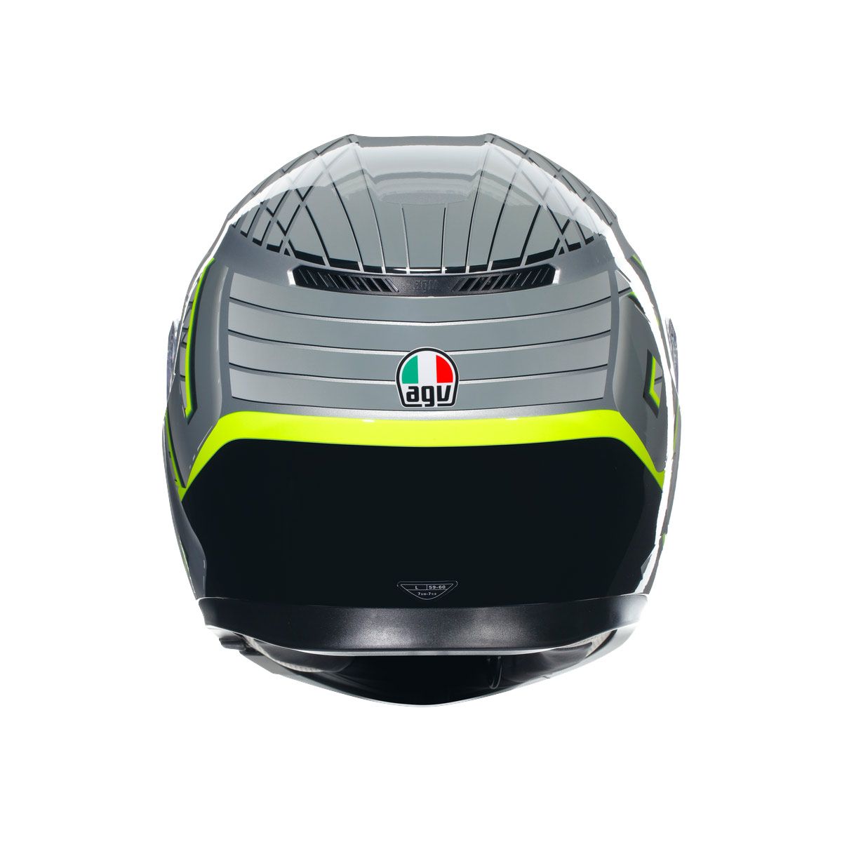 Casco Moto AGV K3 AGV E2206 FORTIFY GREY/BLACK/YELLOW FLUO - URA Moto