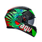 Casco Moto AGV K3 AGV E2206 KAMALEON BLACK/RED/GREEN - URA Moto