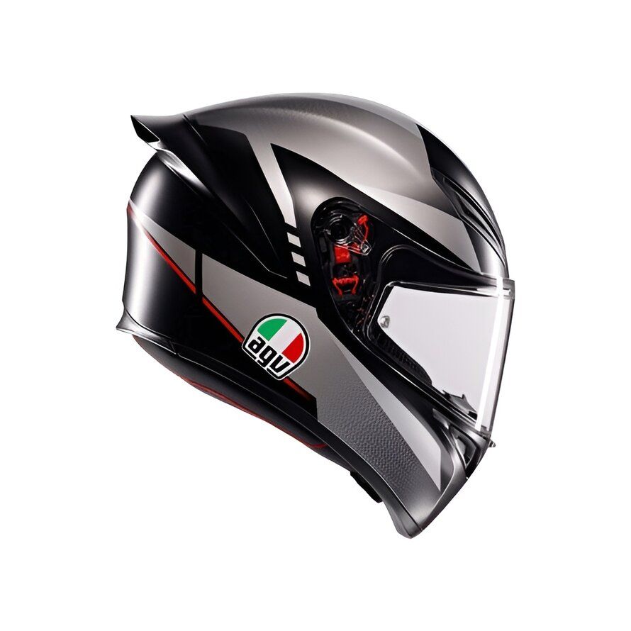 Casco Moto AGV K1 S E2206 LAP MATT BLACK/GREY/RED - URA Moto