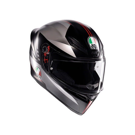Casco Integral AGV K1 S E2206 Lap Matt Black/Grey/Red - Homologado ECE 22.06 - URA Moto