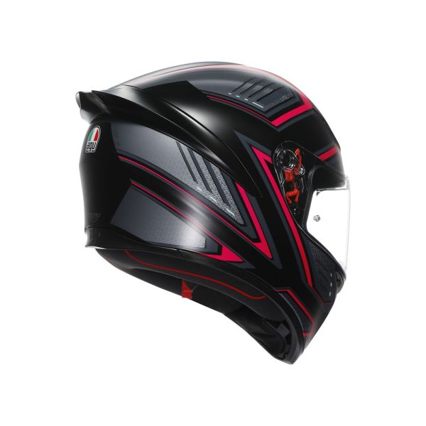 Casco Integral AGV K1 S E2206 Sling Matt Black/Pink - Homologado ECE 22.06 - URA Moto