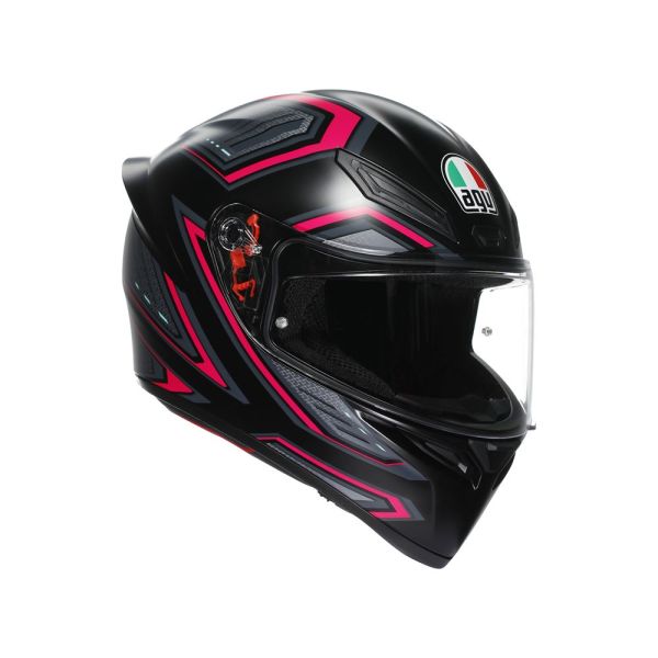 Casco Integral AGV K1 S E2206 Sling Matt Black/Pink - Homologado ECE 22.06 - URA Moto