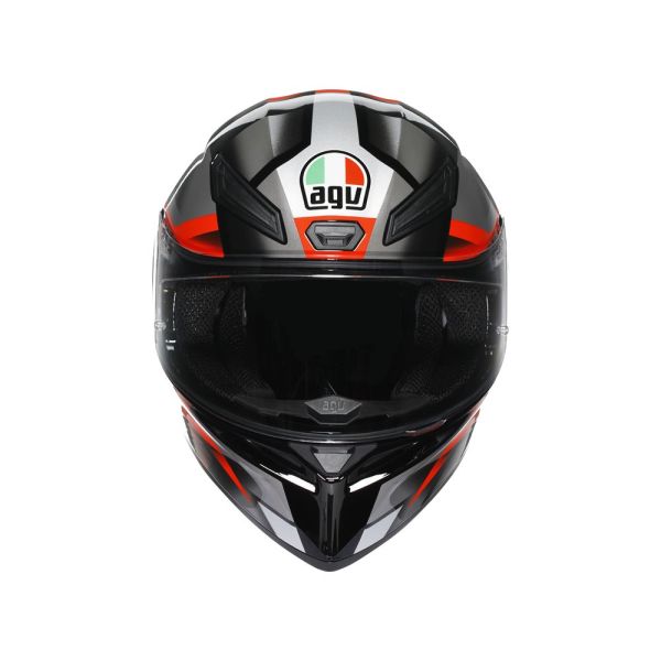 Casco Integral AGV K1 S E2206 Fastlap Black/Grey/Red - Homologado ECE 22.06 - URA Moto