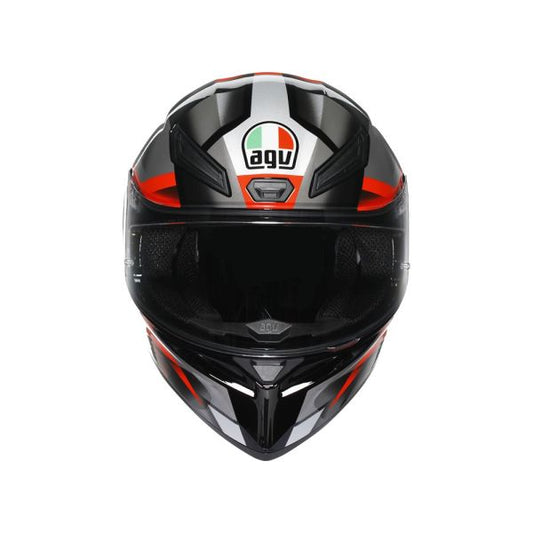 Casco Integral AGV K1 S E2206 Fastlap Black/Grey/Red - Homologado ECE 22.06 - URA Moto