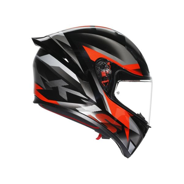 Casco Integral AGV K1 S E2206 Fastlap Black/Grey/Red - Homologado ECE 22.06 - URA Moto