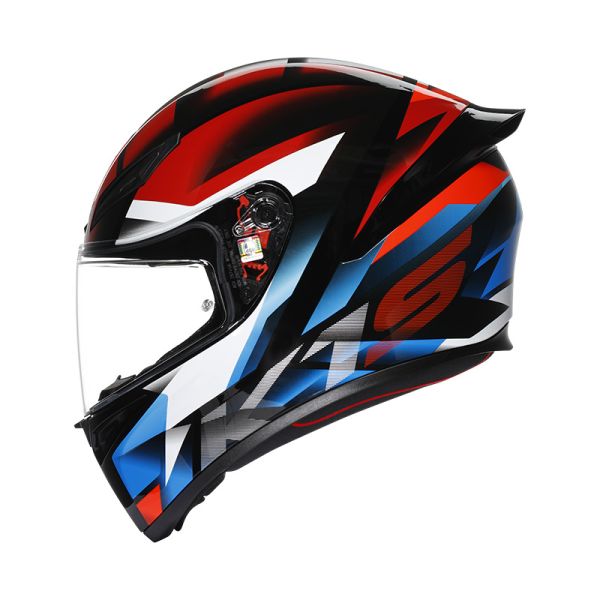 Casco Integral AGV K1 S E2206 Fastlap Black/Red/Blue - Homologado ECE 22.06 - URA Moto