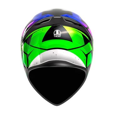 Casco Integral AGV K1 S E2206 Punkpulse Black/Purple/Lime - Homologado ECE 22.06 - URA Moto
