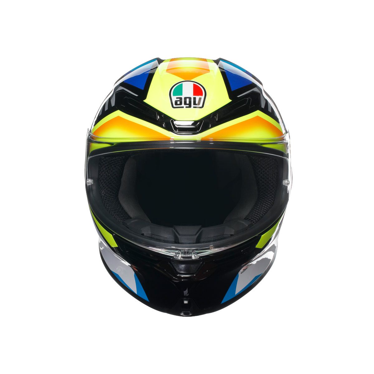 Casco Moto AGV K6 S AGV E2206 JOAN BLACK/BLUE/YELLOW - URA Moto