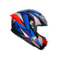 Casco Moto AGV K6 S AGV E2206 SLASHCUT BLACK/BLUE/RED - URA Moto