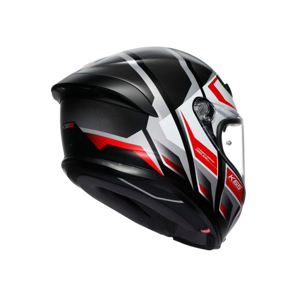 Casco Integral AGV K6 S Karve Matt Black/White/Red E2206 ECE 22.06 - URA Moto