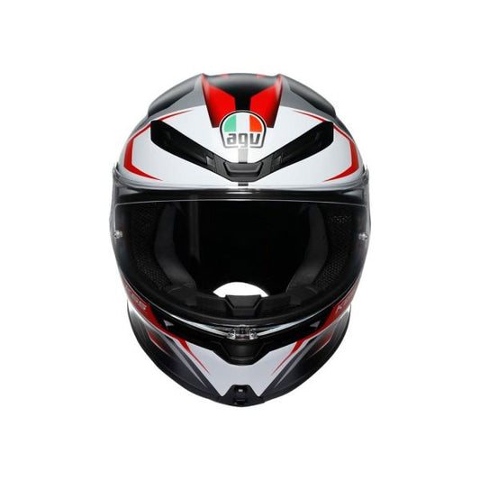 Casco Integral AGV K6 S Karve Matt Black/White/Red E2206 ECE 22.06 - URA Moto