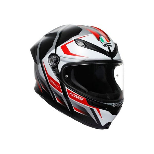 Casco Integral AGV K6 S Karve Matt Black/White/Red E2206 ECE 22.06 - URA Moto