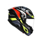CASCO AGV K6 S AGV E2206 MPLK ERAZER BLACK/RED/YELLOW FLUO - URA Moto