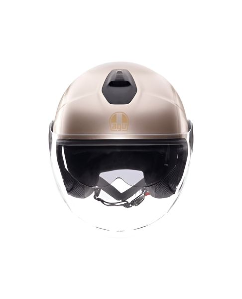 CASCO AGV ETERES E2206 SIROLO MATT WHITE/GOLD - URA Moto