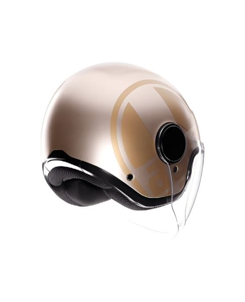 CASCO AGV ETERES E2206 SIROLO MATT WHITE/GOLD - URA Moto
