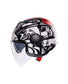 Casco Jet AGV Eteres E2206 History Matt Black/White/Red - Homologado ECE 22.06 - URA Moto