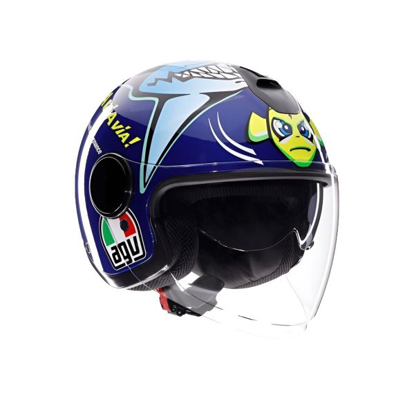 Casco Jet AGV Eteres E2206 Rossi Misano 2015 - Homologado ECE 22.06 - URA Moto