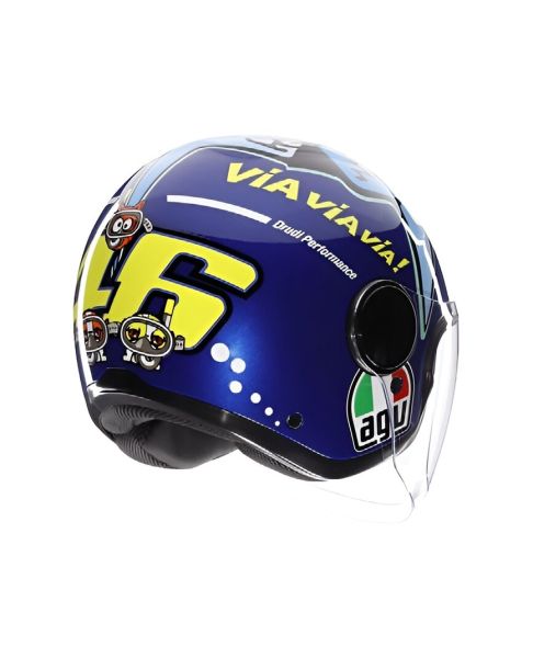 Casco Jet AGV Eteres E2206 Rossi Misano 2015 - Homologado ECE 22.06 - URA Moto