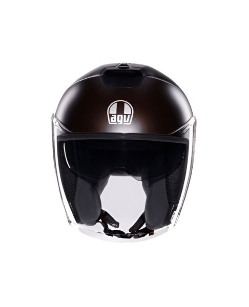 Casco Jet AGV Irides E2206 Mono Matt Pregiato Bronze - Homologado ECE 22.06 - URA Moto