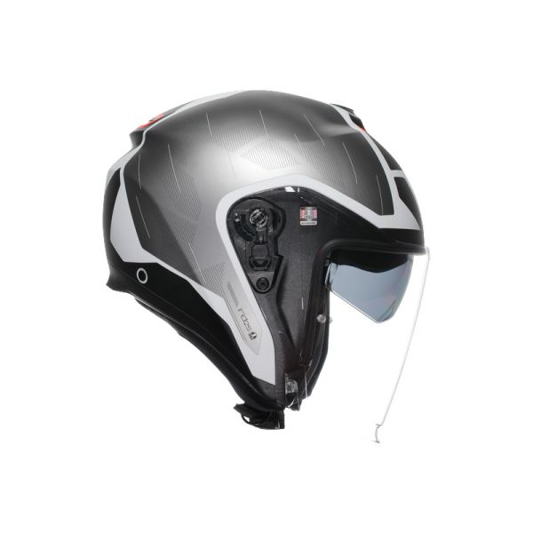 Casco Jet AGV Irides E2206 Trieste Matt Black/White/Red - Homologado ECE2206 - URA Moto