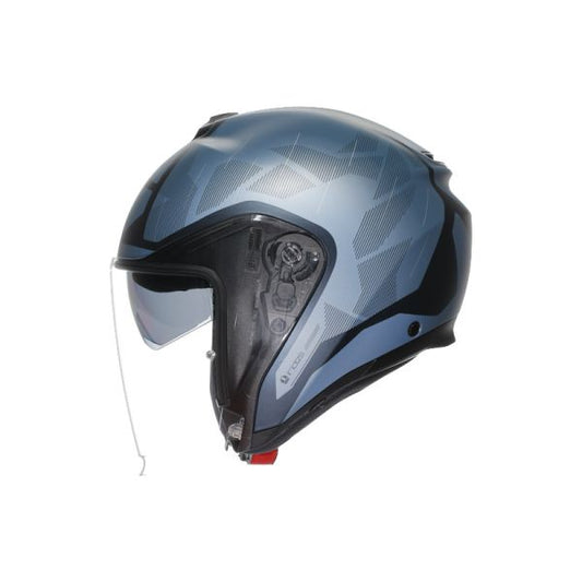 Casco Jet AGV Irides E2206 Trieste Matt Blue/Grey - Homologado ECE 22.06 - URA Moto