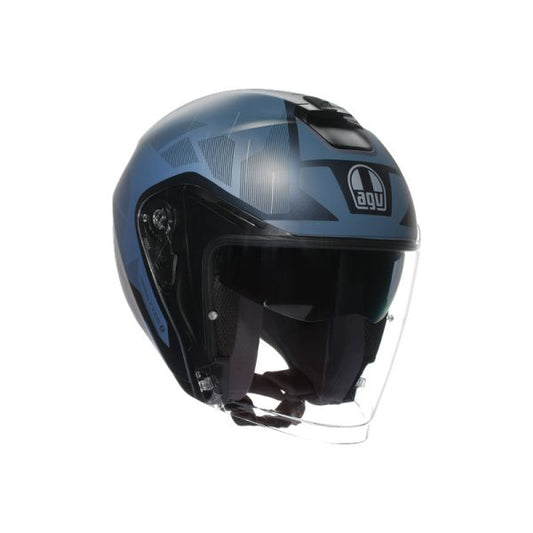 Casco Jet AGV Irides E2206 Trieste Matt Blue/Grey - Homologado ECE 22.06 - URA Moto
