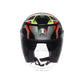 Casco Jet AGV Irides E2206 Zurigo Black/Red/Yellow Fluo - Homologado ECE 22.06 - URA Moto