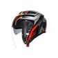 Casco Jet AGV Irides E2206 Zurigo Black/Red/Yellow Fluo - Homologado ECE 22.06 - URA Moto