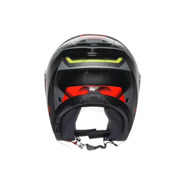 Casco Jet AGV Irides E2206 Zurigo Black/Red/Yellow Fluo - Homologado ECE 22.06 - URA Moto