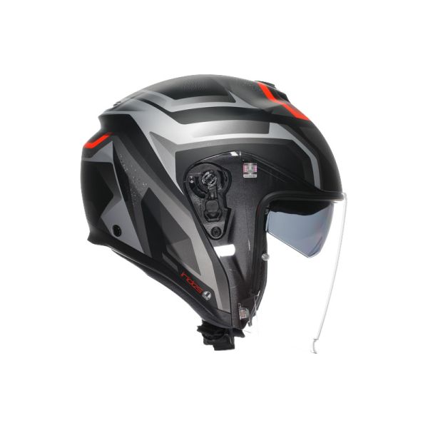 Casco Jet AGV Irides E2206 Zurigo Matt Black/Grey - Homologado ECE 22.06 - URA Moto